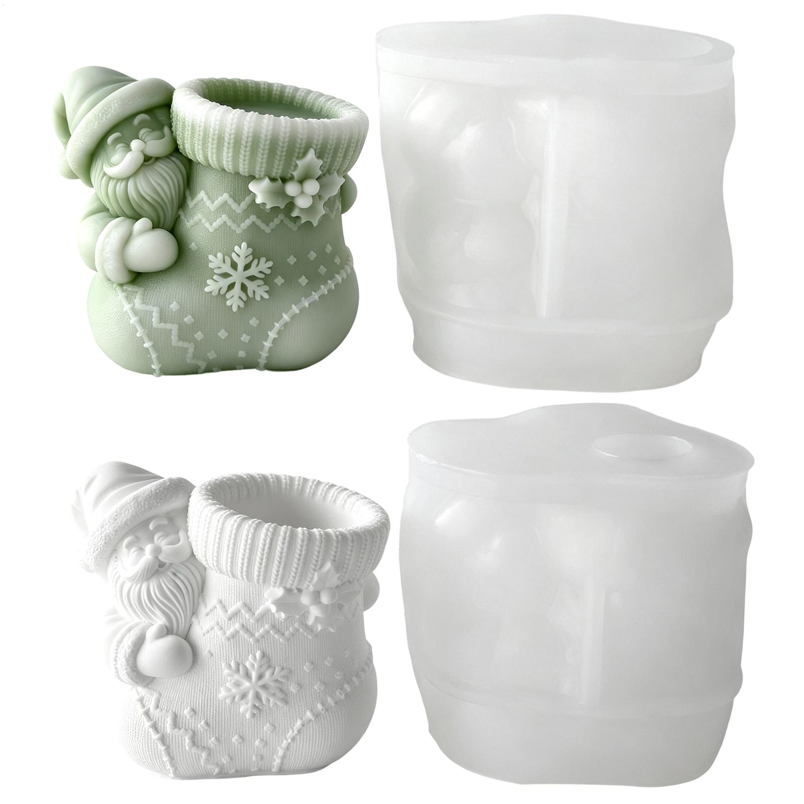 Candle Making Kit For Beginners - Christmas Candle Mold Silicone Santa Boot