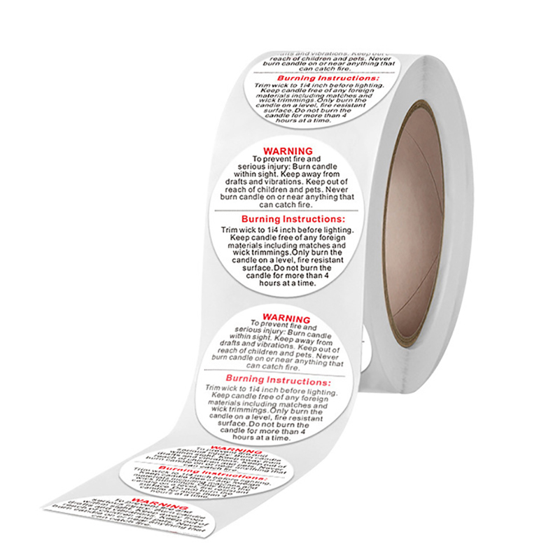 【New】500pcs/roll Candle Warnin - огляд і ціна Candle Warning Label