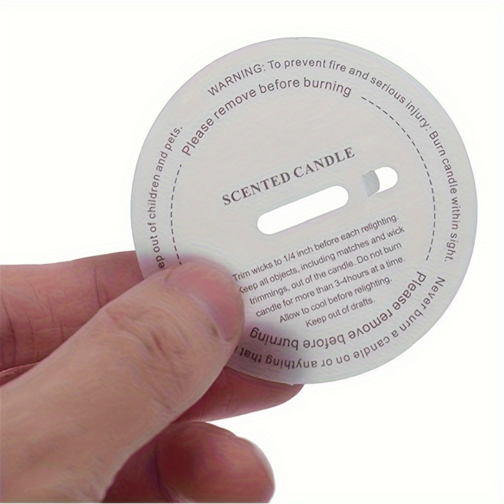 10/50 Pcs Candle Cup Labels Ro - огляд і ціна Candle Warning Label