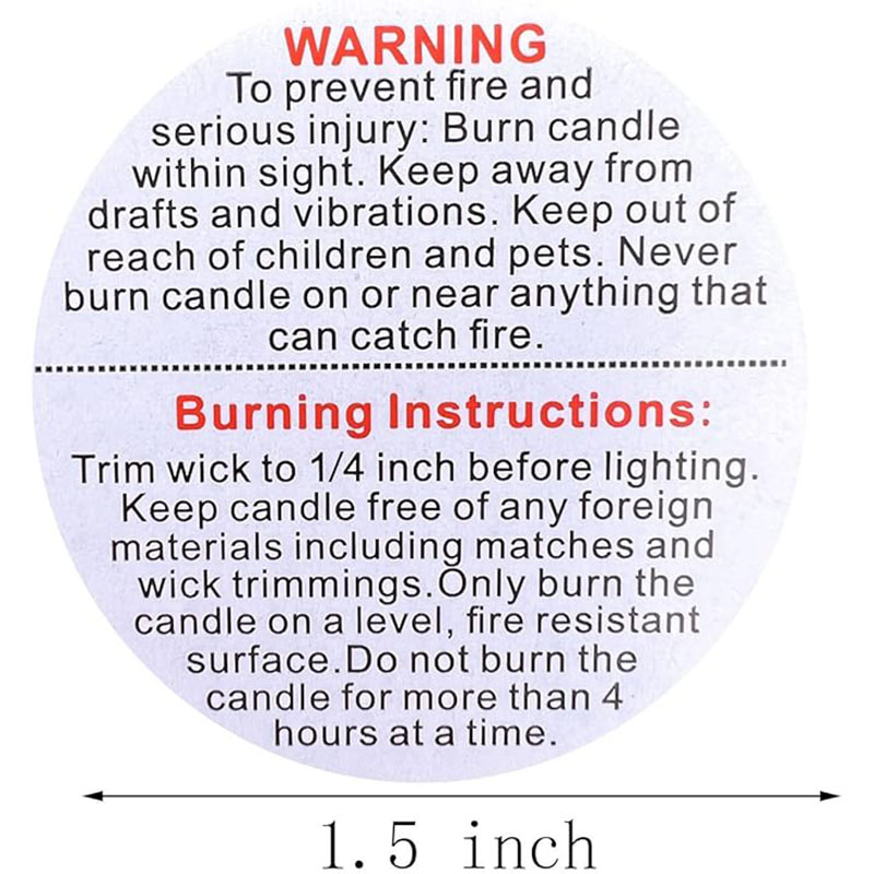 500/1000pcs Candle Warning Lab - огляд і ціна Candle Warning Label