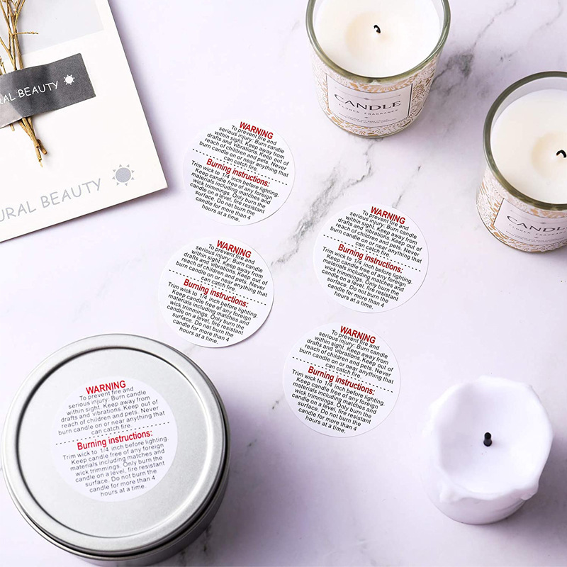 500/1000pcs Candle Warning Lab - огляд і ціна Candle Warning Label