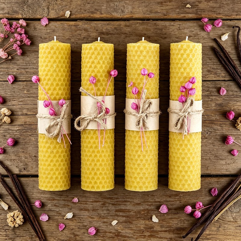 4pcs Handmade Rolled Beeswax P - огляд і ціна Candle Making Kit Beeswax