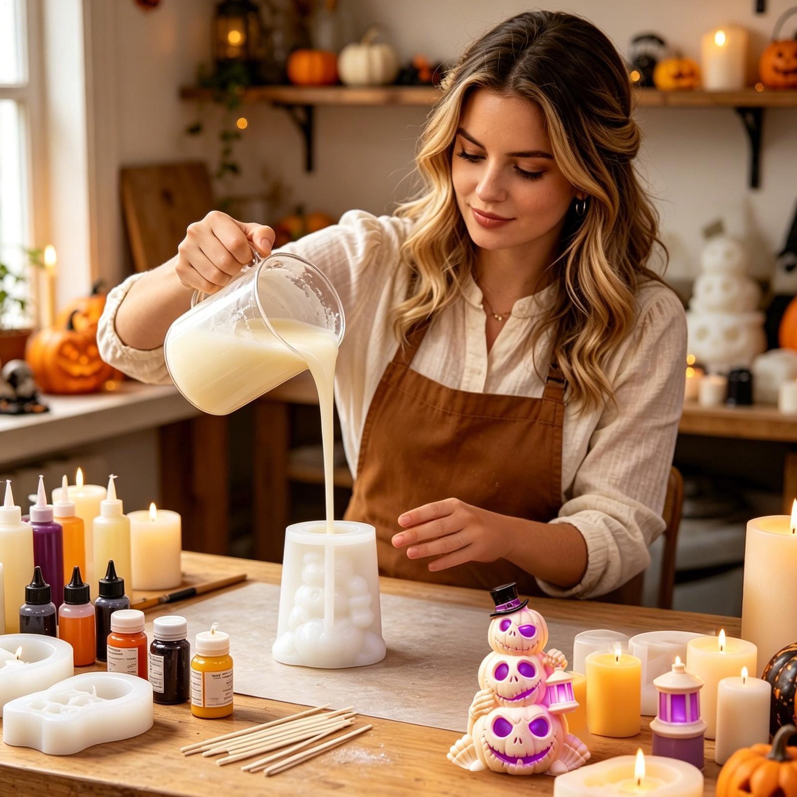 3D 3-Layer Halloween Pumpkin S - огляд і ціна Candle Making Kit For Adults