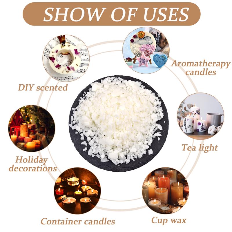50-1000g Natural Pure Soy Wax  - огляд і ціна Candle Making Raw Material