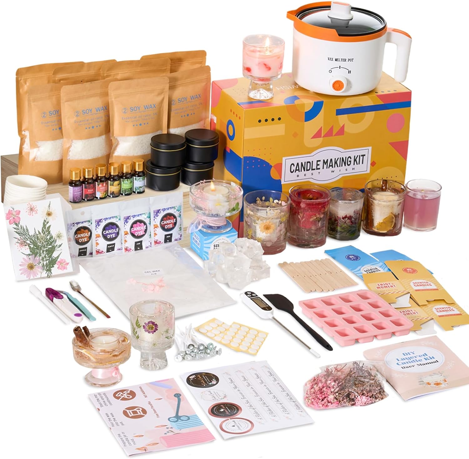 2-in-1 Soy & Jelly Wax DIY Can - огляд і ціна Candle Making Kit For Beginners