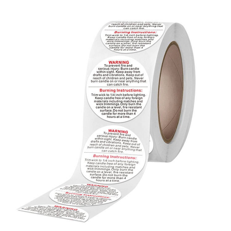 100-500pcs 1inch English Warni - огляд і ціна Candle Warning Label