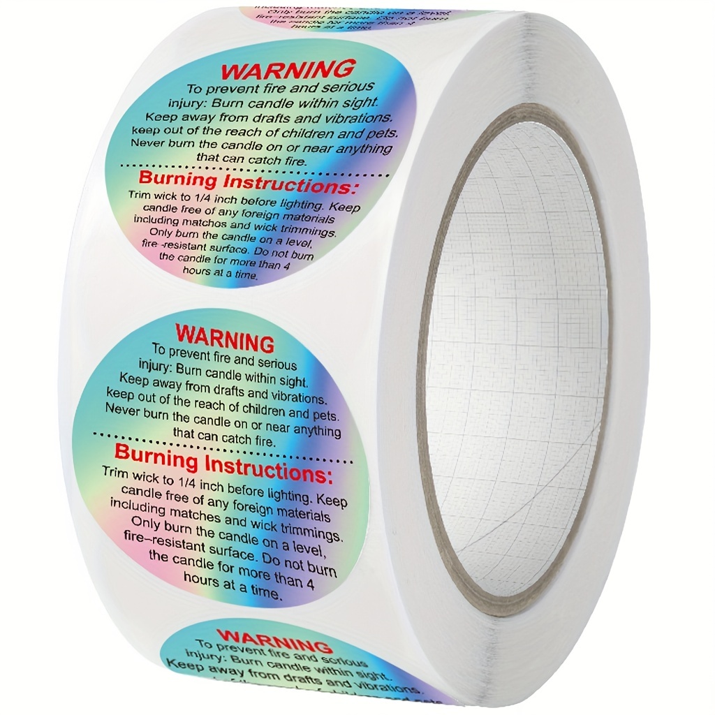 500pcs Wax Melt Warning Labels - огляд і ціна Candle Warning Label