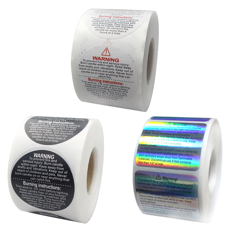 500PCS Waterproof Candle Warni - огляд і ціна Candle Warning Label