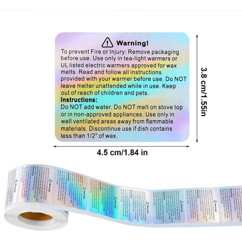 500PCS Waterproof Candle Warni - огляд і ціна Candle Warning Label