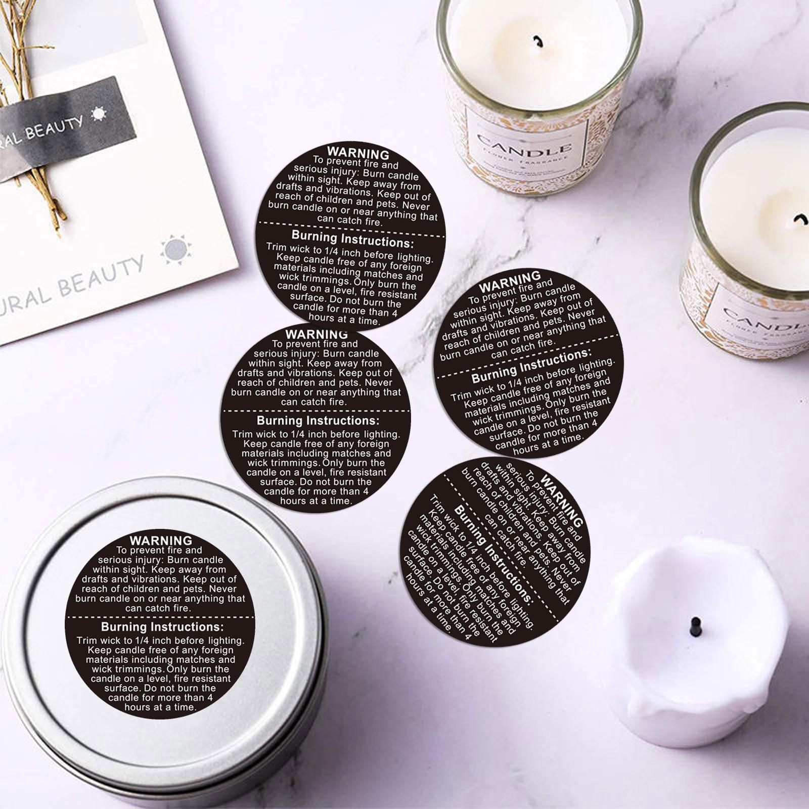 500Pcs Candle Warning Stickers - огляд і ціна Candle Warning Label